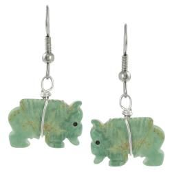 Tressa Sterling Silver Genuine Green Turquoise Buffalo Earrings Tressa Sterling Silver Earrings