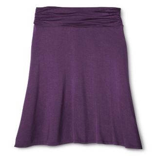 Merona Womens Jersey Knit Skirt   Plum Cream   M