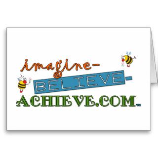 imagine believe achieve greeting card