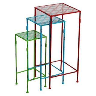 Nesting Tables Set of 3 Nesting Tables   Red, Blue, Green