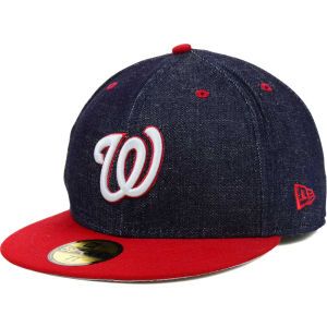 Washington Nationals New Era MLB Team Color Denim 59FIFTY Cap
