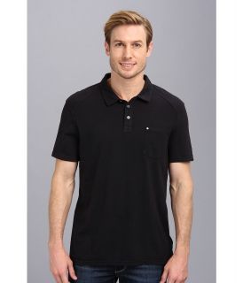 Calvin Klein Jeans Garment Dye Jersey/Slub Shoulder Pane S/ Mens Short Sleeve Pullover (Black)