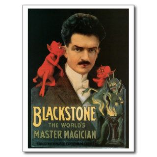 Blackstone ~ Master Magician Vintage Magic Act Postcards