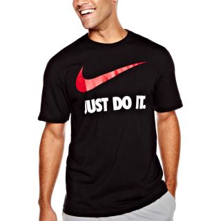 Nike Just Do It Swoosh Tee, Black, Mens