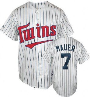 Joe Mauer White Majestic MLB Home Navy Replica Minnesota Twins Youth Jersey  Sports Fan Jerseys  Sports & Outdoors