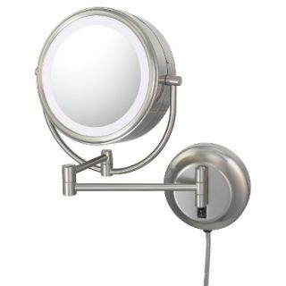 Mirror Image Neomodern Double Sided, LED 5X/1X Lighted Mirror   Brushed Nickel