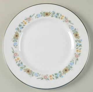 Royal Doulton Pastorale Salad Plate, Fine China Dinnerware   Band Of Flowers On