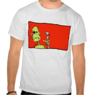 Angry Zombie With Fork Shirts