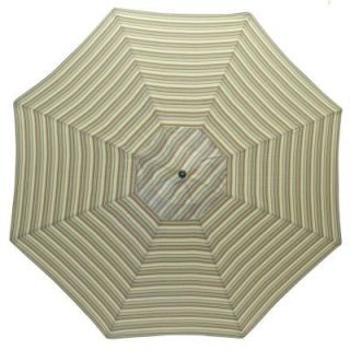 Plantation Patterns 11 ft. Patio Umbrella in Spa Stripe 9111 01222300