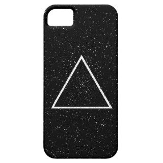 White triangle outline on black star background iPhone 5 cover
