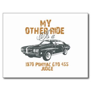1970 Pontiac GTO 455 "JUDGE" Post Cards