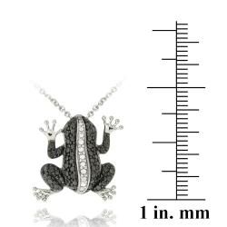 DB Designs Sterling Silver Black Diamond Accent Frog Necklace DB Designs Diamond Necklaces