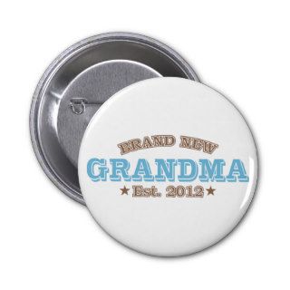 Brand New Grandma Est. 2012 (Blue) Button