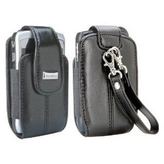 BlackBerry Lambskin Leather Tote for BlackBerry Curve 8300, 8310, 8320, 8330 (Black) Cell Phones & Accessories