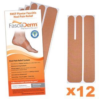 FasciaDerm Heel Pain Relief System for Plantar Fasciitis   (12 applications) Health & Personal Care