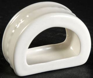 Totally Today Tto13 Napkin Ring, Fine China Dinnerware   All White,Embossed Bord