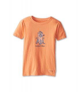 Life is good Kids Rocket Man Crusher Tee Boys Short Sleeve Pullover (Orange)