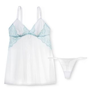 Gilligan & OMalley Womens Lace Babydoll   White XL