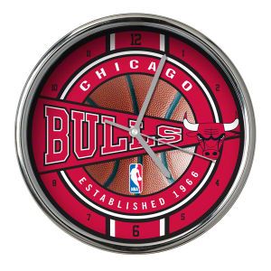 Chicago Bulls Chrome Clock