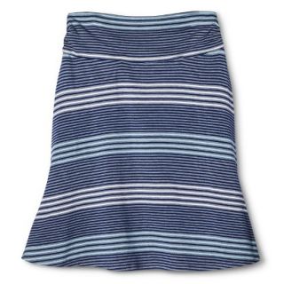 Merona Womens Jersey Knit Skirt   Grey Stripe   M