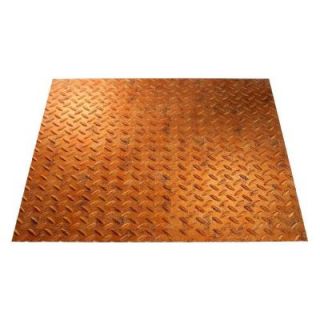 Fasade 4 ft. x 8 ft. Diamond Plate Muted Gold Wall Panel S66 20