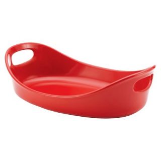 Rachael Ray 2.25 Quart Porcelain Bubble and Brown Baker Pan  Red