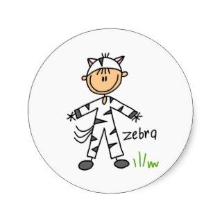 Stick Figure In Zebra Suit Sticker