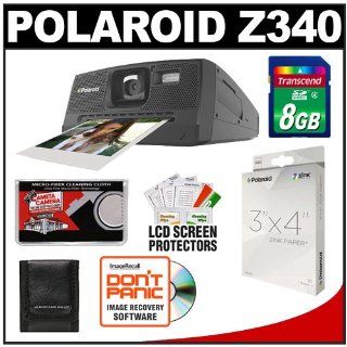 Polaroid Z340 Instant Digital Camera with ZINK Zero Ink Printing Technology + (30) Paper Film Prints (1 Extra Pack) + 8GB Card + Kit  Point And Shoot Digital Cameras  Camera & Photo