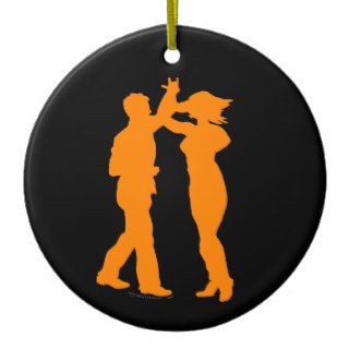 Couple Dance Spin Dancing Silhouette Christmas Ornament