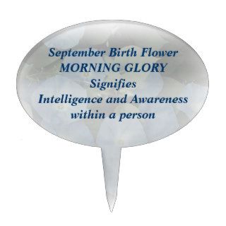 september birth flower morning glory cake toppers