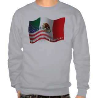 Mexican American Waving Flag Sweatshirt