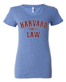 Womens Harvard Law Just Kidding Funny Tri Blend Short Sleeved T shirt Clothing