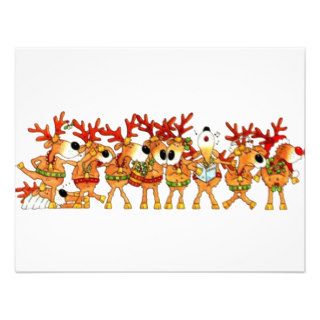 Reindeers Sing Personalized Invites