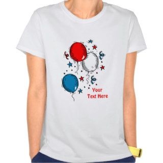 USA Celebrate Red White Blue Balloons Shirt