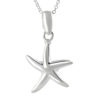 Sterling Silver Small Starfish Necklace   Silver