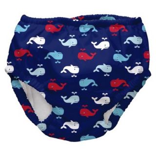 I Play Infant Boys Whale Swim Diaper   Blue S
