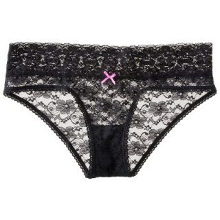 Xhilaration Juniors All Over Lace Hipster   Black L