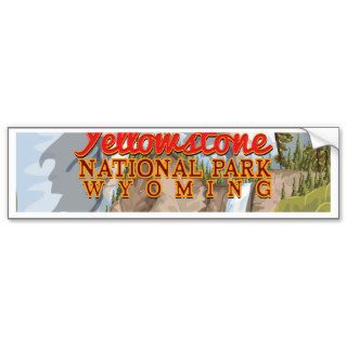 Yellowstone National Park Vintage Poster Bumper Sticker