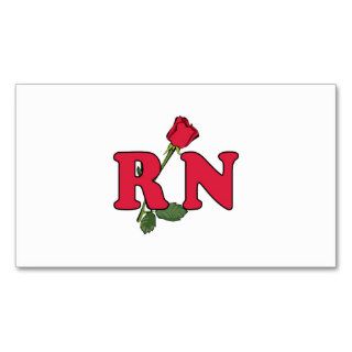 RN Nurse Rose Business Cards