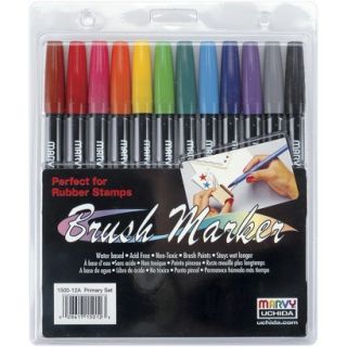 Brush Markers 12 pc. Set   Primary Colors