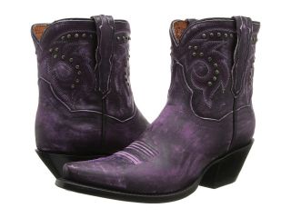 Dan Post Flat Iron Studs Cowboy Boots (Purple)