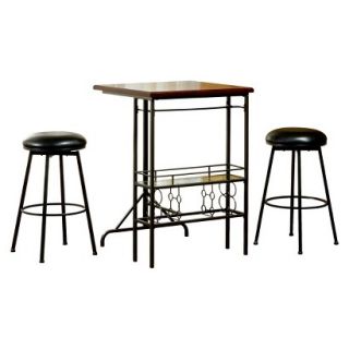 Barstool Set Hillsdale Furniture Bardstown Bar with 2 Backless Non Swivel
