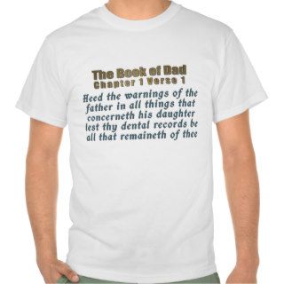 Book of Dad T shirts