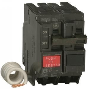 GE 30 Amp 2 1/4 in. 2 Pole Ground Fault Circuit Breaker THQL2130GFP