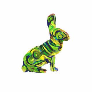 Abstract Green Bunny Magnet/Keychain/Etc. Photo Cutout