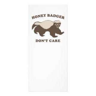 Funny Honey Badger Rack Card Design