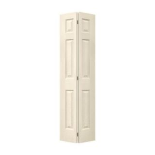 JELD WEN Woodgrain 6 Panel Primed Molded Interior Bi Fold Closet Door THDJW160600156