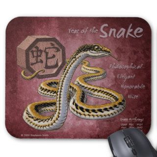 Year of the Snake Chinese Zodiac Mousepads