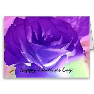 Purple Rose Valentine's Day Cards