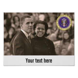 President Obama & First Lady   Poster   template